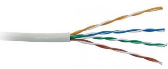 Кабель витая пара U/UTP 6 кат. 4 пары Lanmaster LAN-6EUTP-PT-LSZH-GY