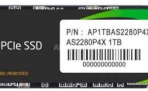 SSD накопитель 1000 ГБ Apacer AS2280P4, PCIe 3.0 x4, [AP1TBAS2280P4X-1]