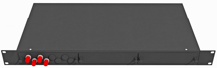 Кросс оптический стоечный TopLAN КРС-Top-1U-04ST/U-OS2-BK