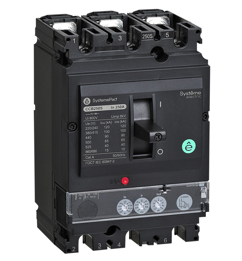 Автоматический выключатель в литом корпусе Systeme Electric SPC100F10022L3DF