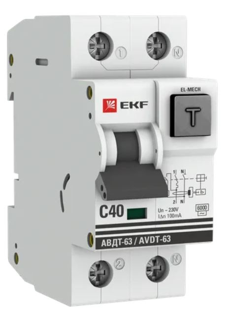 Автомат дифференциальный EKF DA63-40-100em-AC