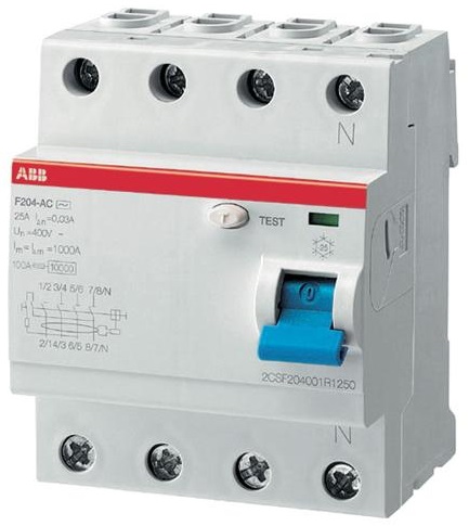 Выключатель дифференциального тока (ВДТ, УЗО) ABB 2CSF204201R3630