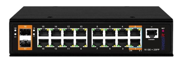 Коммутатор управляемый TRASSIR TR-NS25182S-600-16POE