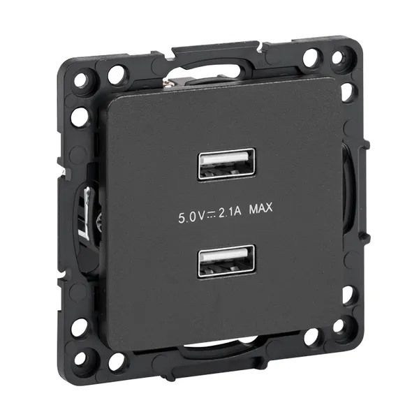 Розетка USB двухместная Механизм EKF EZR16-028-10-2USB