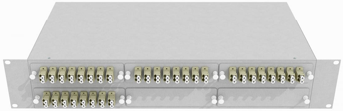 Кросс оптический стоечный TopLAN КРС-Top-2U-64LC/U-OM2-GY