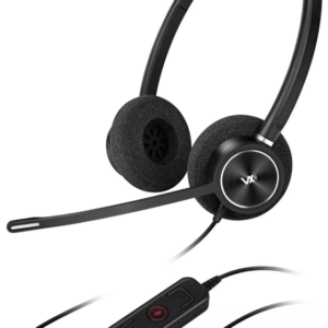 Проводная стереогарнитура VoiceXpert VXH-300D, Проводной, Накладные, Черный, [VXH-300D]