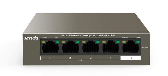 Коммутатор неуправляемый Tenda TEF1105P-4-38W
