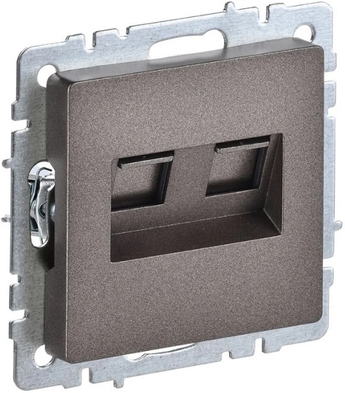 Розетка компьютерная двойная IEK BR-K20-2-K45