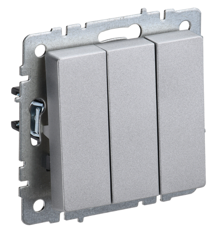 Выключатель трехклавишный IEK BR-V30-0-10-K47