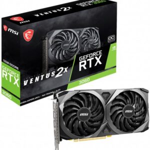 Видеокарта MSI nVidia GeForce RTX 3060, 12 ГБ GDDR6, [RTX 3060 VENTUS 2X 12G OC]