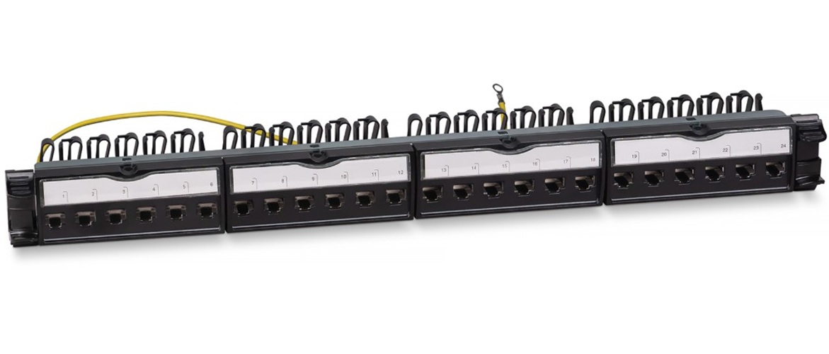 Патч-панель Cabeus PL-24-KJ-RJ45-Cat.6a-SH-180T