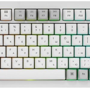 Механическая клавиатура Keychron Q1 HE 8K, USB, Bluetooth, Радиоканал, Белый [Q1HW-P1P-RU]