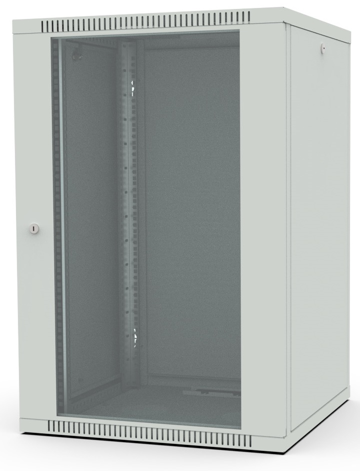 Шкаф настенный 19", 18U Filum FL-WB-1866GM-GY