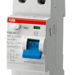 Выключатель дифференциального тока (ВДТ, УЗО) ABB 2CSF202001R1250