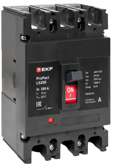 Автоматический выключатель в литом корпусе EKF mccb-250-25-3-160-ls