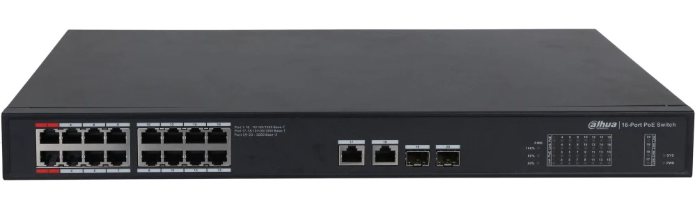 Коммутатор неуправляемый Dahua DH-PFS3220-16GT-240
