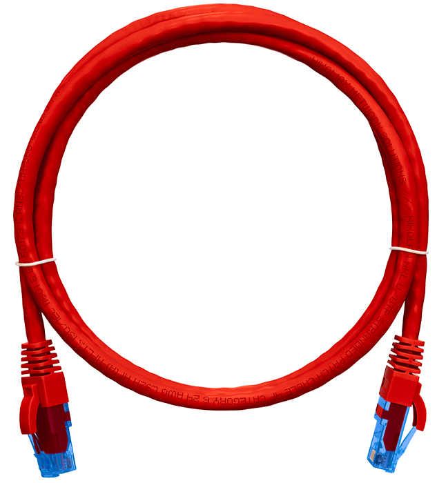 Кабель патч-корд U/UTP 6 кат. 0.3м NikoMax NMC-PC4UE55B-003-C-RD
