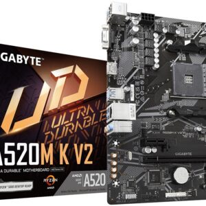 Материнская плата GIGABYTE A520M K V2, AM4, AMD A520, mATX