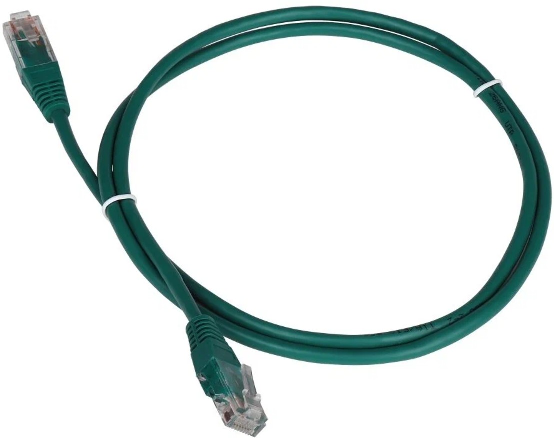 Кабель патч-корд U/UTP 5e кат. 0.5м TWT TWT-45-45-0.5-GN