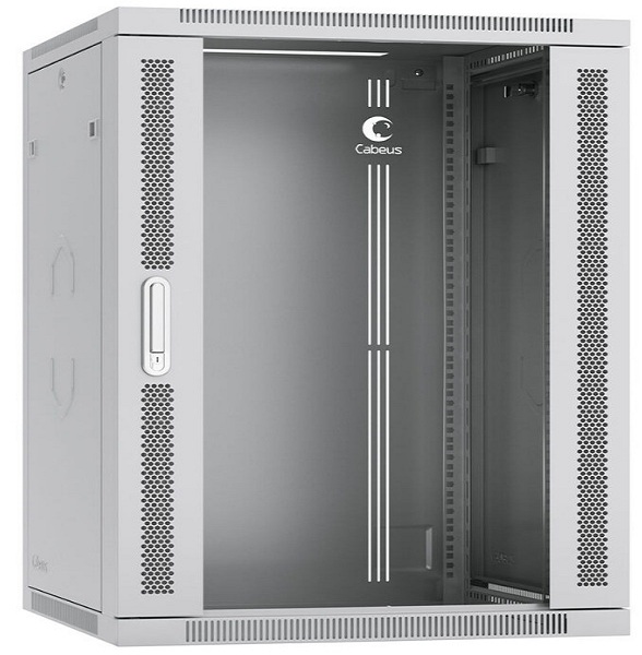 Шкаф настенный 19", 15U Cabeus SH-05F-15U60/45-R