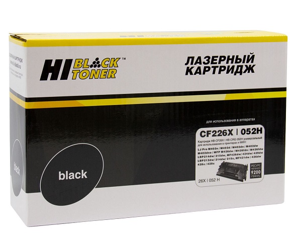 Тонер-картридж Hi-Black HB-CF226X/CRG-052H Черный