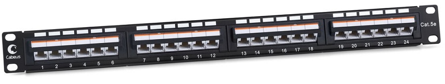 Патч-панель Cabeus PLAN-24-Cat.5e-Dual IDC