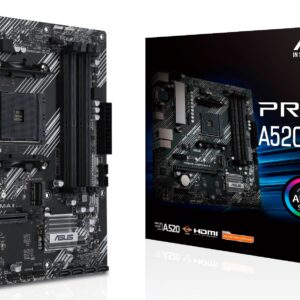 Материнская плата ASUS PRIME A520M-A II, AM4, AMD A520, mATX