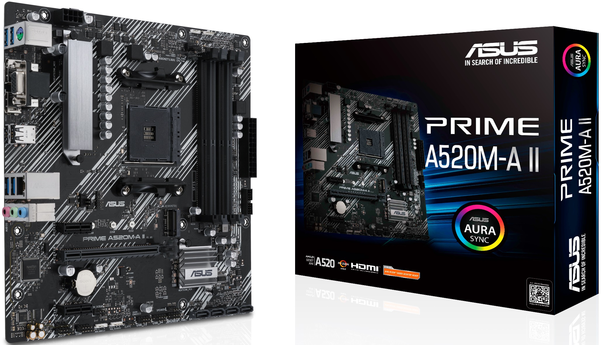 Материнская плата ASUS PRIME A520M-A II, AM4, AMD A520, mATX