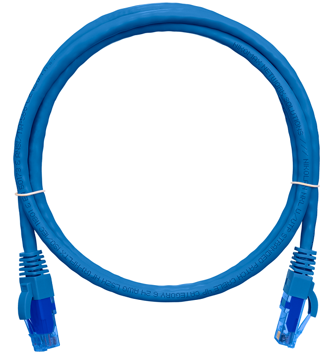 Кабель патч-корд U/UTP 6 кат. 0.3м NikoMax NMC-PC4UE55B-003-C-BL