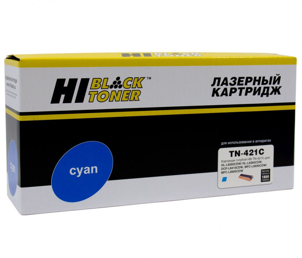 Тонер-картридж Hi-Black HB-TN-421C Голубой