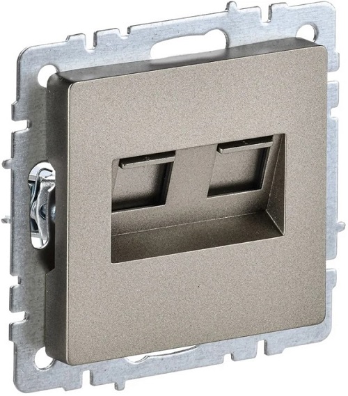 Розетка компьютерная двойная IEK BR-K20-2-K37