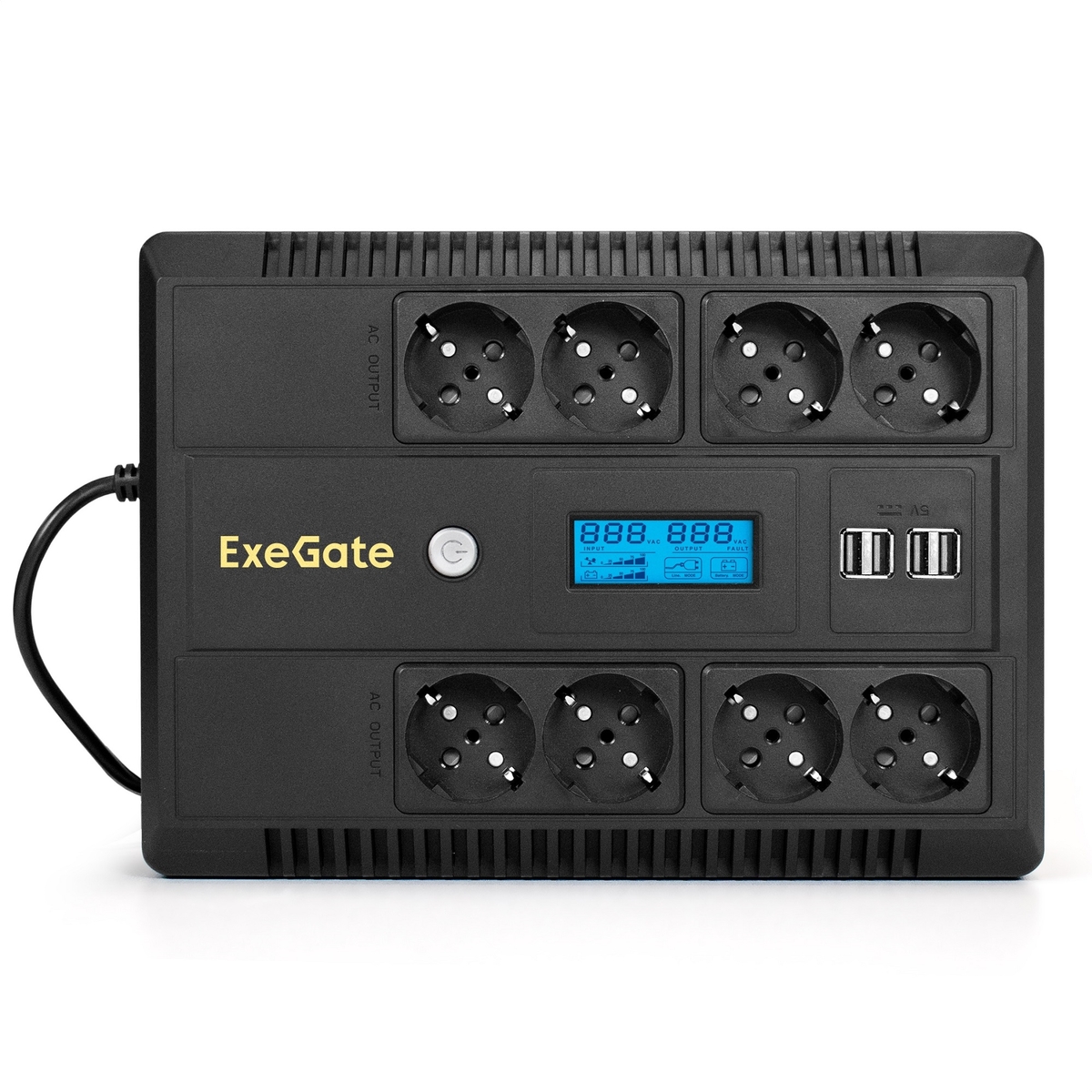 Источник бесперебойного питания Exegate NEO Smart LHB-850.LCD.AVR.8SH.CH.RJ.USB