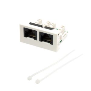 Вставка Lanmaster LAN-WA-LP-2x45/5E-WH