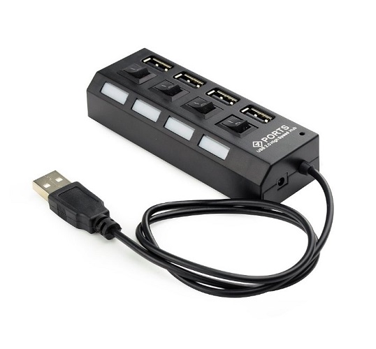 Разветвитель USB 2.0 Gembird UHB-U2P4-02A