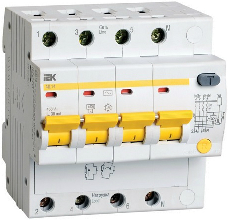 Автоматический выключатель дифф. тока (АВДТ) IEK MAD10-4-032-C-030