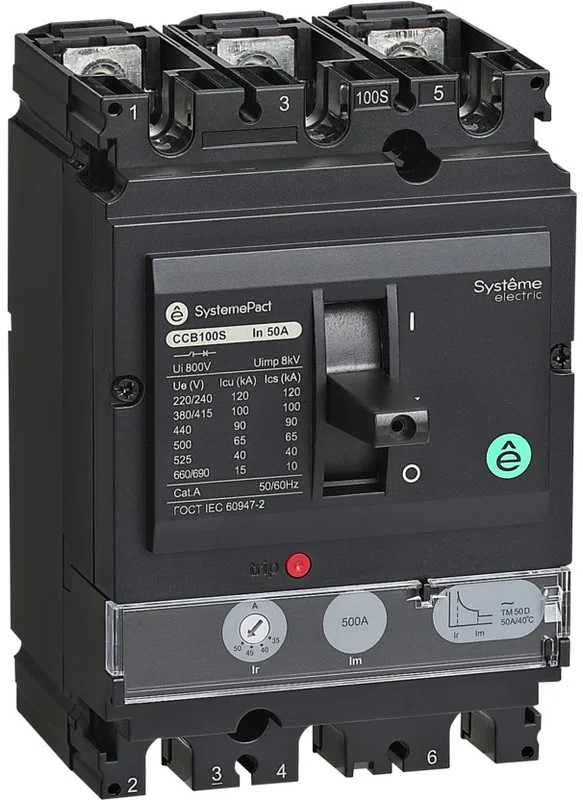 Автоматический выключатель в литом корпусе Systeme Electric SPC100S040L3DF