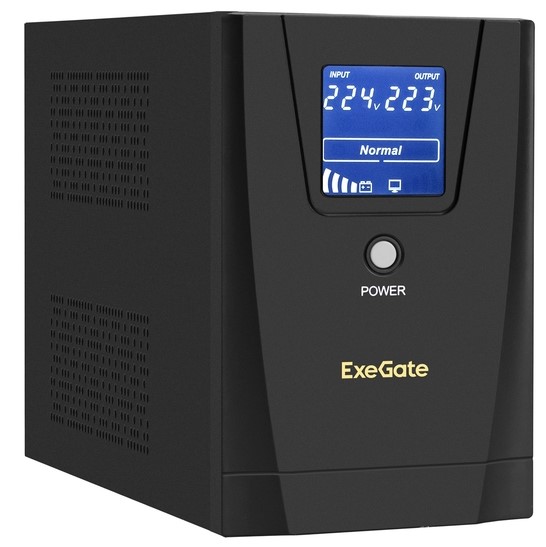 Источник бесперебойного питания Exegate SpecialPro Smart LLB-1600.LCD.AVR.2SH.3C13