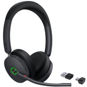 Беспроводная стереогарнитура Yealink BH74 UC USB-C/A, Bluetooth, Проводной, Накладные, Черный, [BH74 UC USB-C/A]