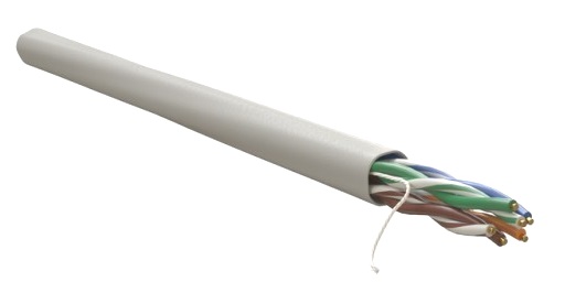 Кабель витая пара U/UTP 5e кат. 4 пары WRLine WR-UTP-4P-C5E-LSZH-GY