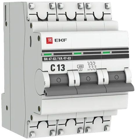 Автоматический выключатель EKF mcb4763-3-13C-pro
