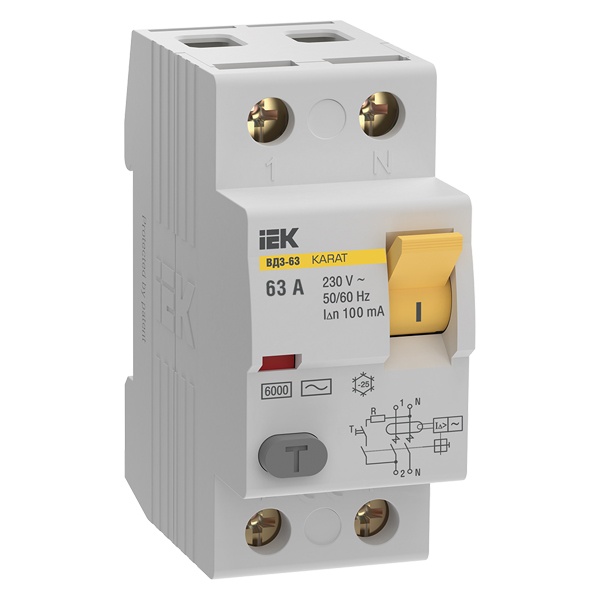 УЗО IEK MDV20-2-063-100