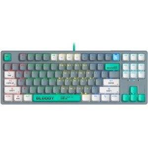 Механическая клавиатура A4Tech S87 USB ENERGY ASH, USB, Зеленый, Серый [S87 USB ENERGY ASH]