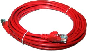Кабель патч-корд U/UTP 5e кат. 5м TWT TWT-45-45-5.0-RD