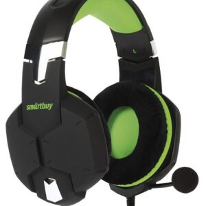 SmartBuy RUSH VIPER, Проводной, Охватывающие, Черно-зеленый, [SBHG-2100]