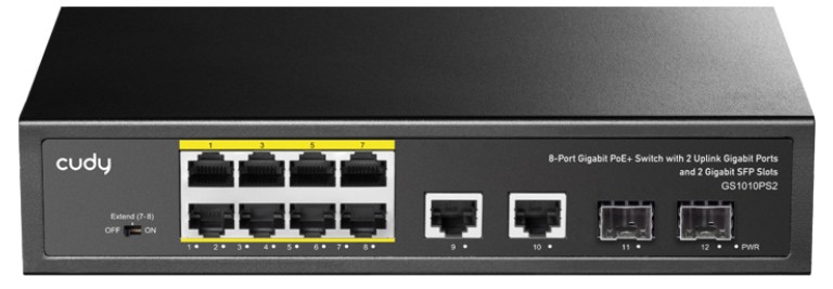 Коммутатор неуправляемый Cudy GS1010PS2