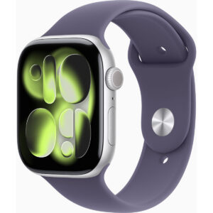 Умные часы Apple Watch Series 11 46mm Silver Aluminium Case With Purple Fog Sport Band S/M (MEV94)