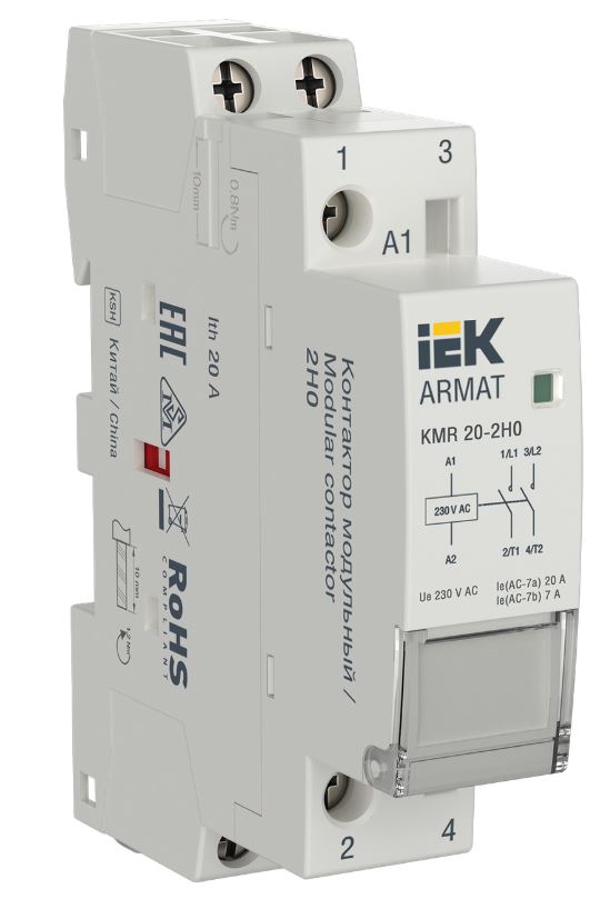 Контактор модульный IEK AR-KMR10-020-20-230