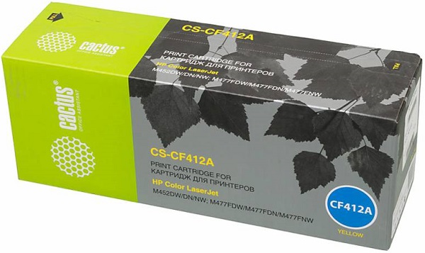 Тонер-картридж Cactus CS-CF412A Желтый