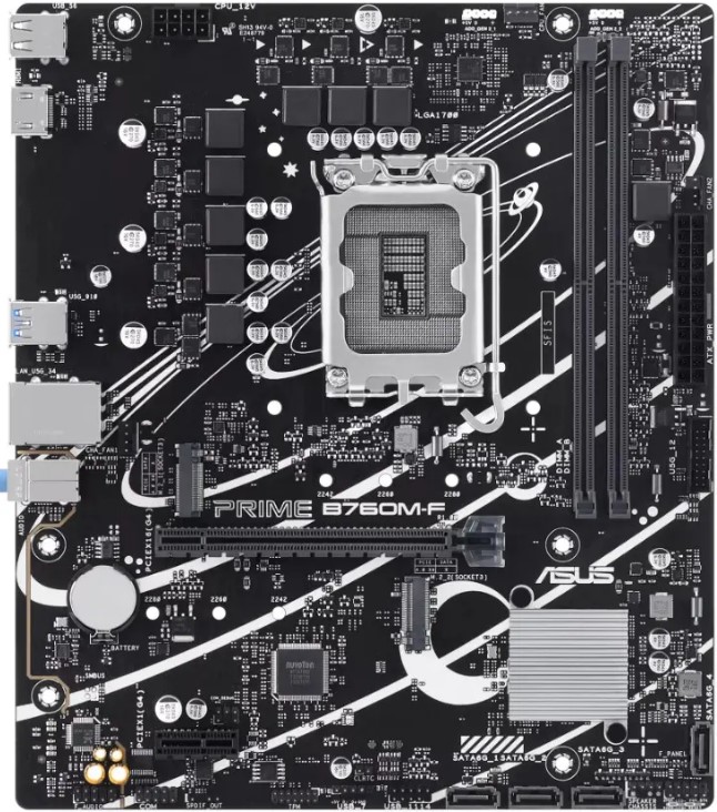 Материнская плата ASUS PRIME B760M-F, LGA1700, Intel B760, mATX