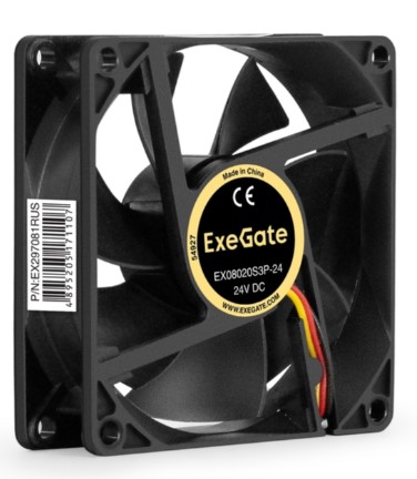Вентилятор для корпуса Exegate EX08020S3P-24
